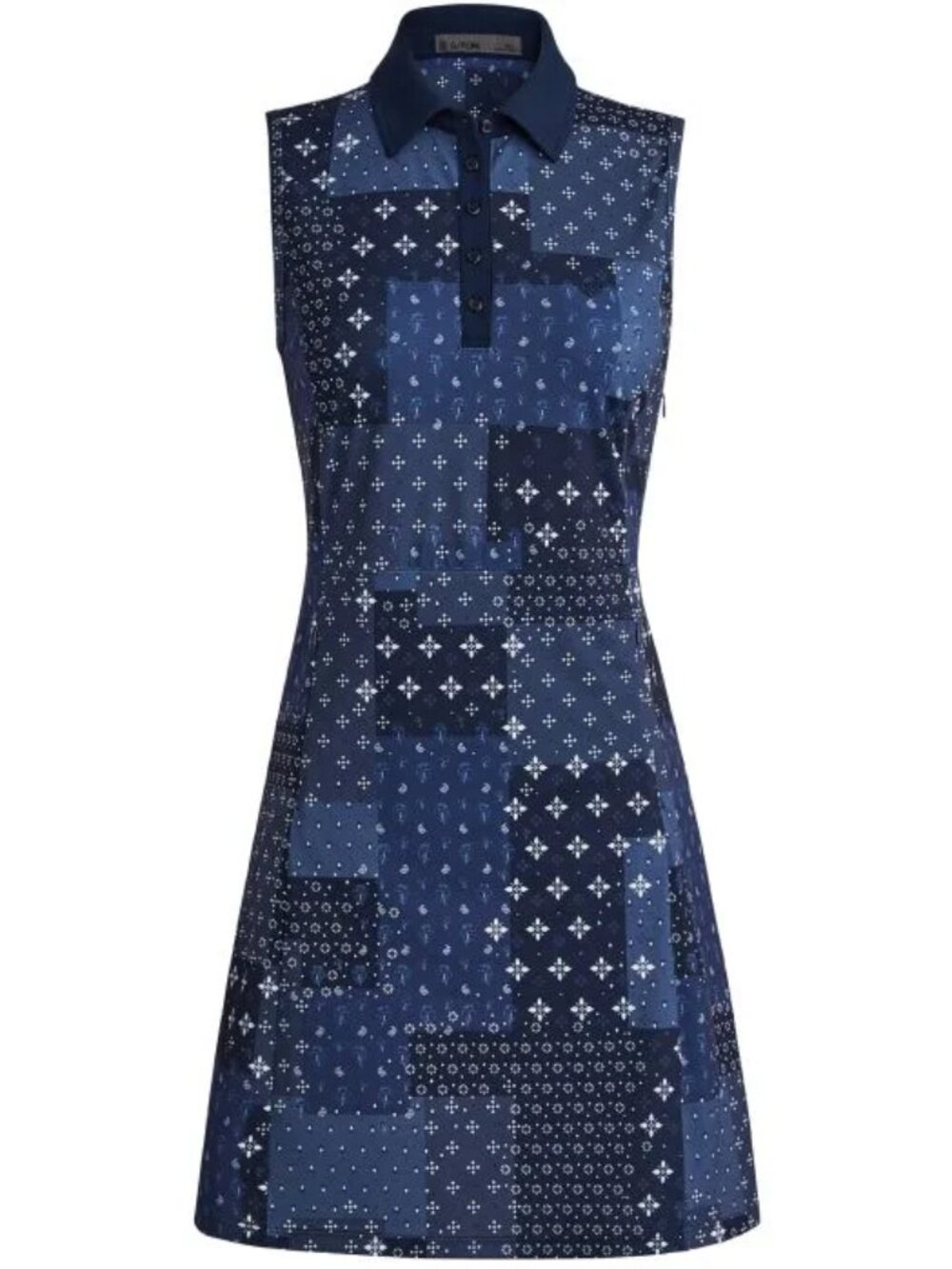 G/FORE Women's Boro Print Pique Sleeveless Polo Golf Dress